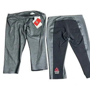 Reebok  CrossFit Capri,
activewear NEW ,Colorbloc ,women SM & MED,vintage tag EC